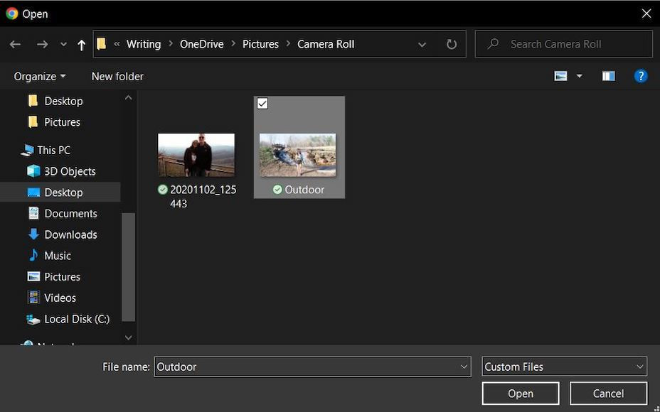 Adding photos to an album on Amazon Photos