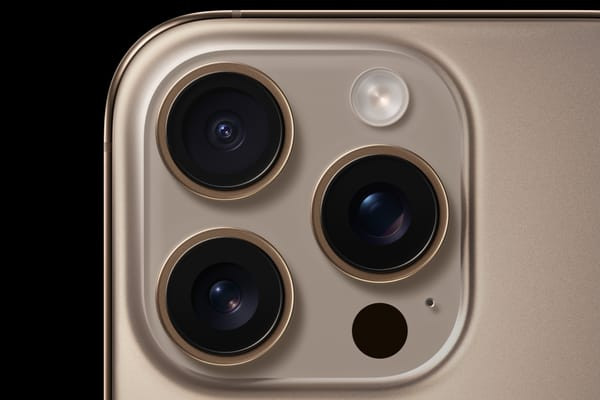 Detail of iPhone 16 Pro camera system, highlighting the advanced technology and familiar Pro design.