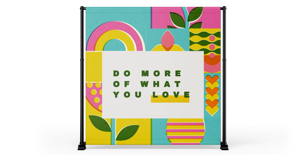 Banner backdrop for photography