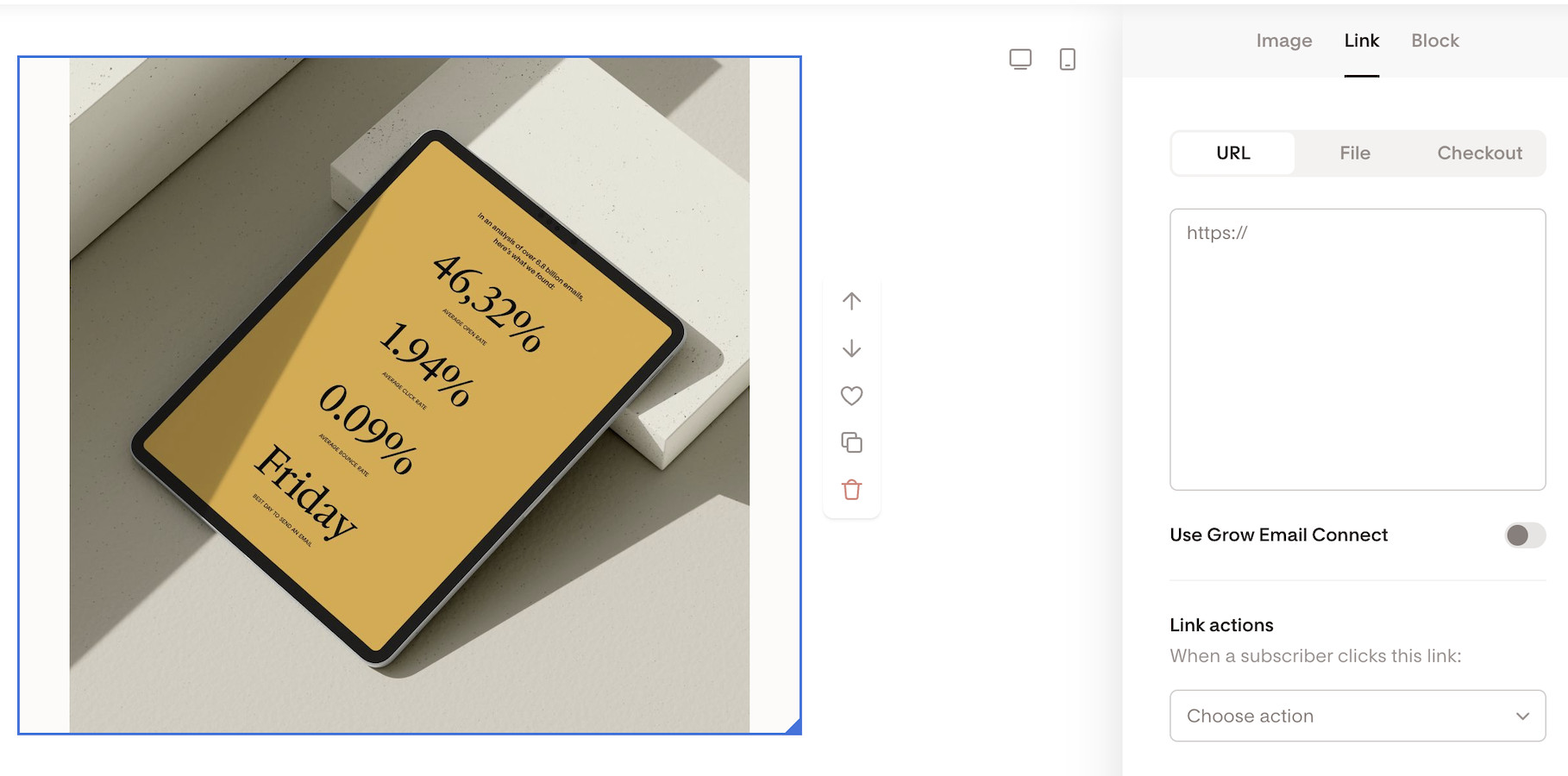 Linking an image to a URL in Flodesk for direct navigation