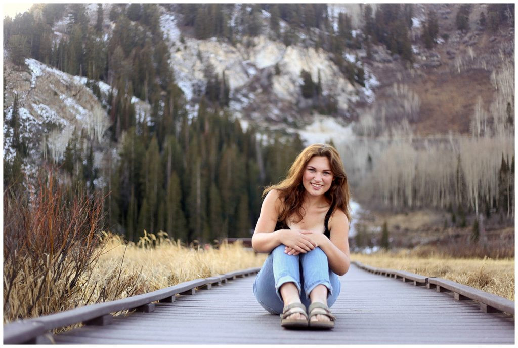 Silver Lake Photoshoot: Senior in Big Cottonwood Canyon