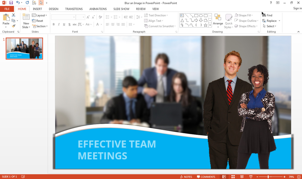 Inserting a shape in PowerPoint to prepare for blurring an area of a photo, enhancing privacy and focus on dfphoto.net