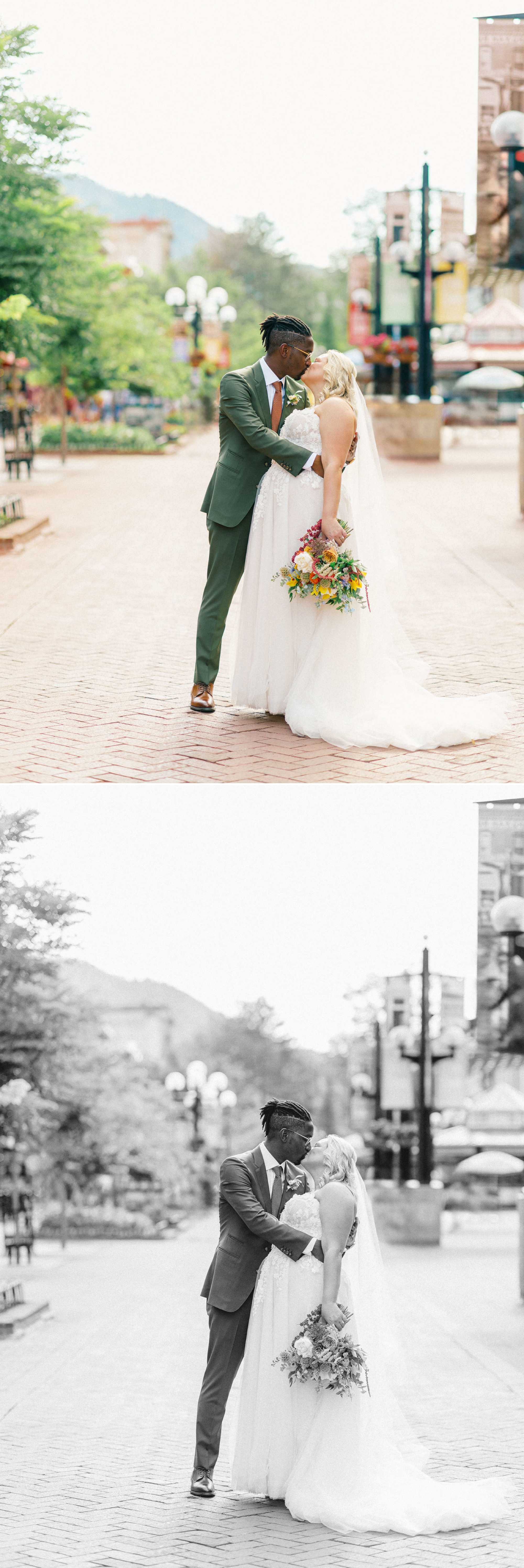 A couple sharing a heartfelt moment during their wedding ceremony