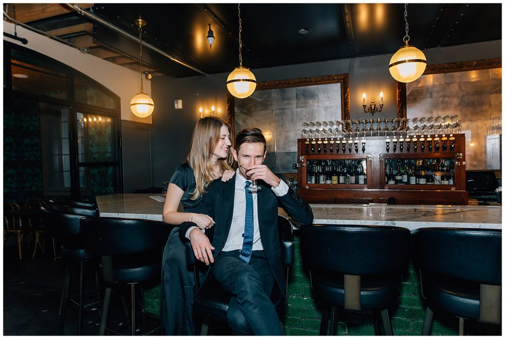 Wine Bar Engagement Photos: Capturing intimate moments in Salt Lake City