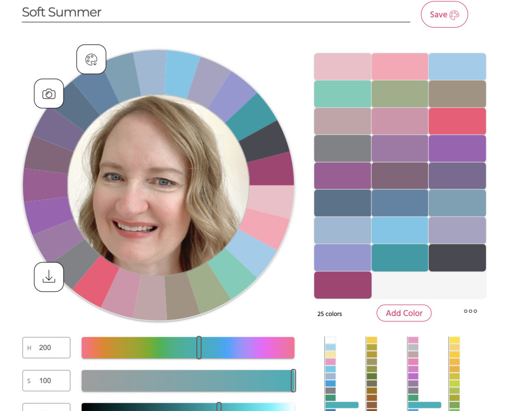 Examples of before-and-after photos showing the impact of applying seasonal color analysis, highlighting the difference in appearance and overall aesthetic