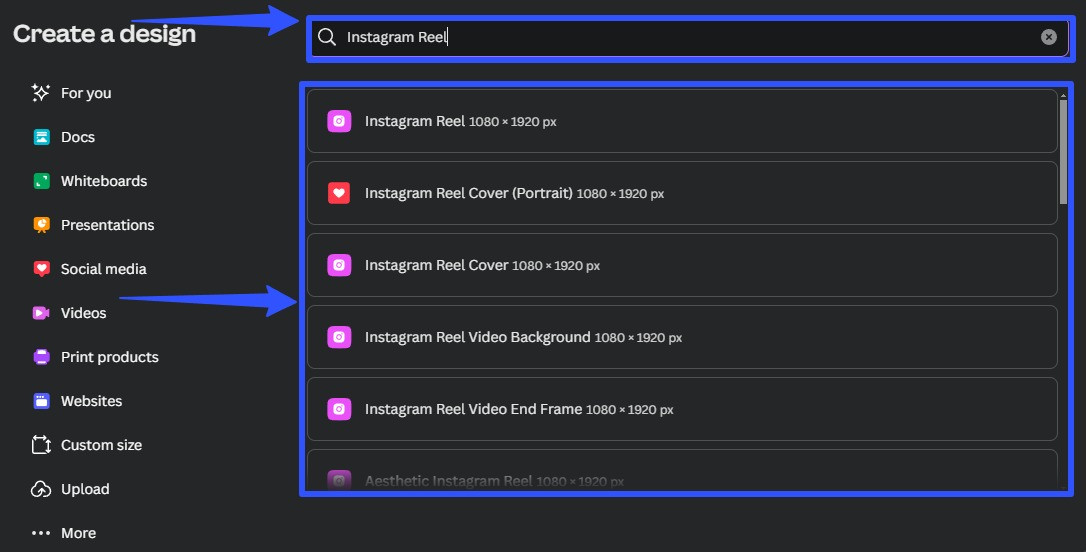 Canva Design Tool Interface