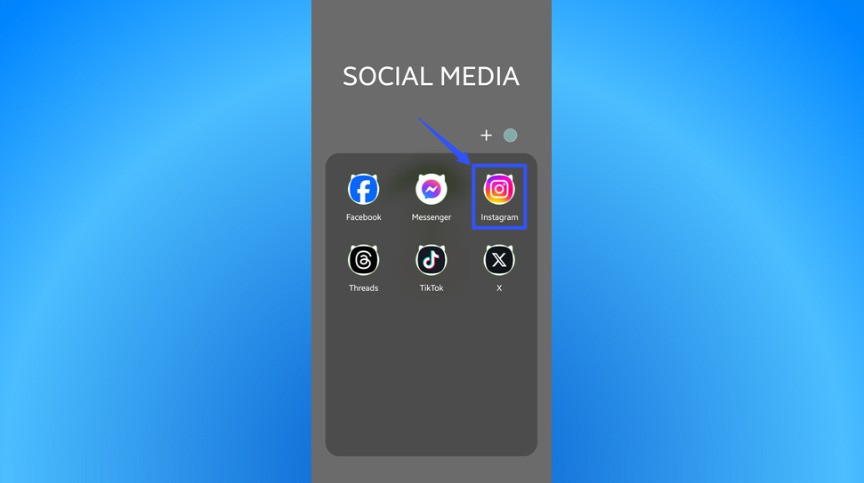 Launching Instagram App on Mobile Device