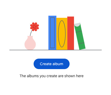 Create album google photos