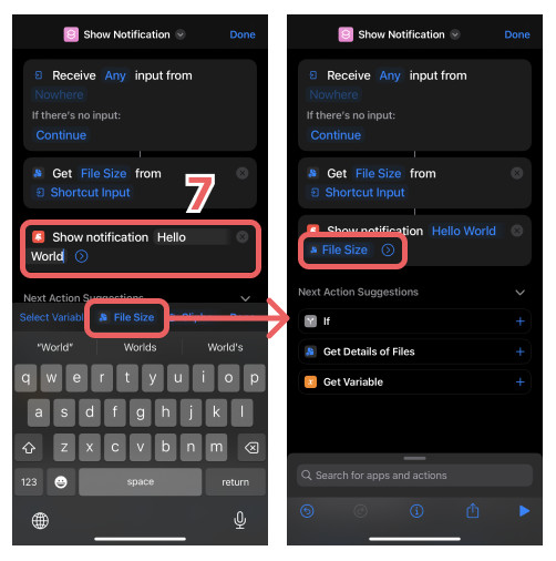 Creating a shortcut to display a photo