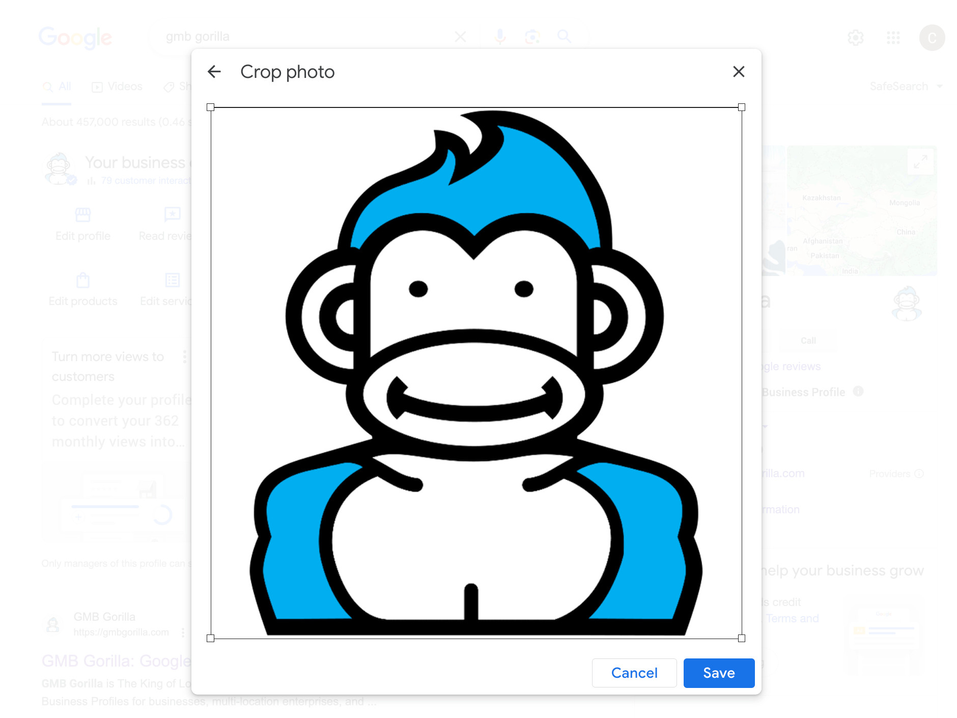 Image of cropping profile picture 