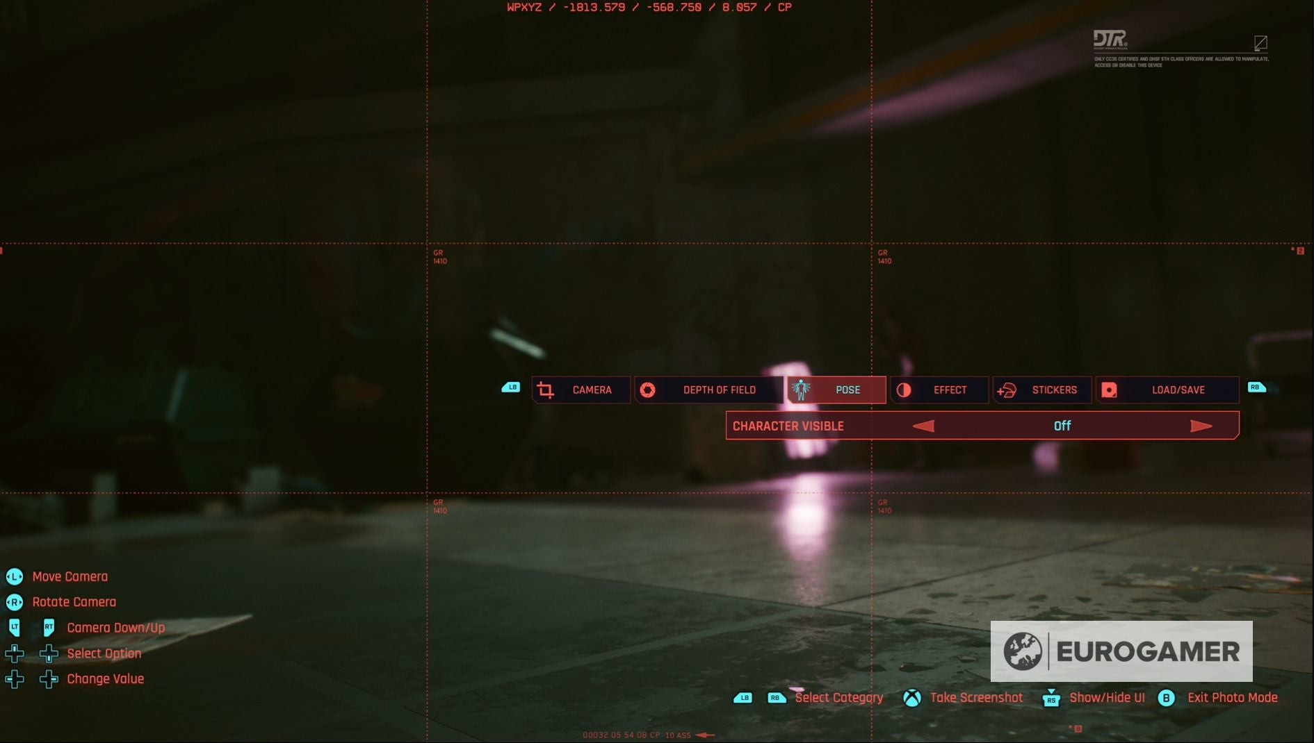 Cyberpunk 2077 Pose Options