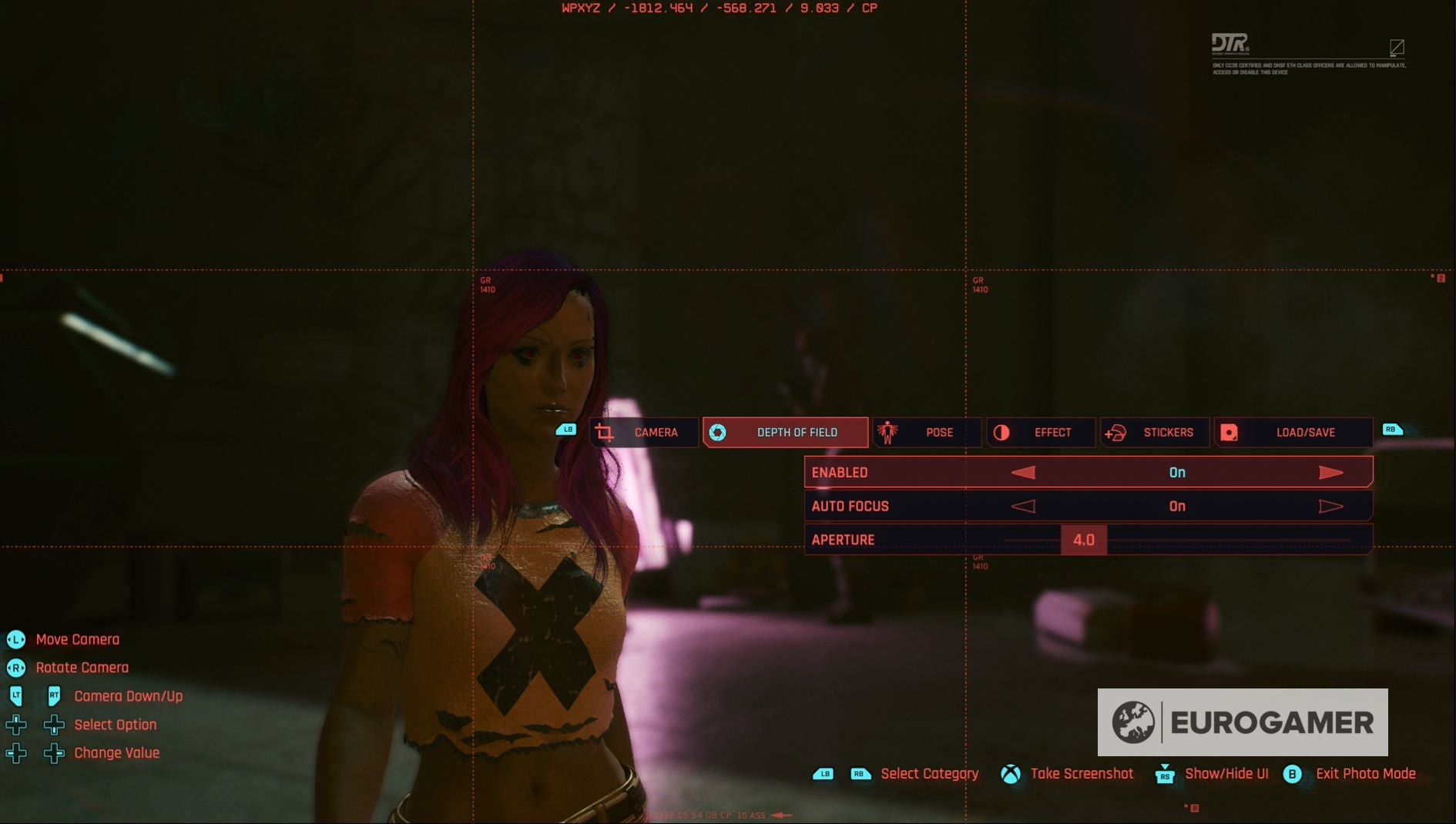 Cyberpunk 2077 Depth of Field Control