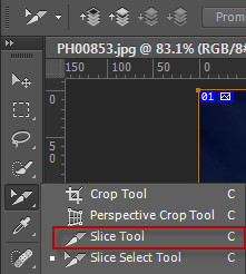 Slice Tool and Options in Photoshop