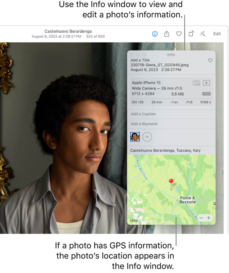 Photos App on an iPad showing how to navigate to Places album