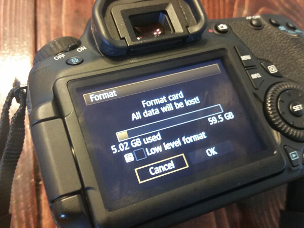formatting memory cards in-camera is the best way to delete photos from your memory cards