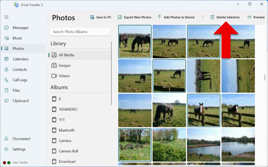 Deleting photos after they have been copied for Android