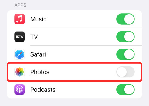 Disable share with you for photos