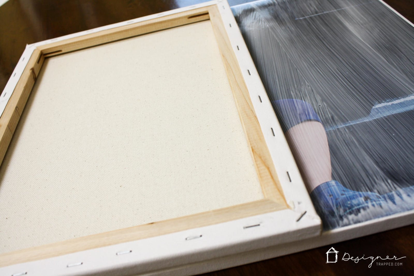 Adding texture using the canvas stamping method