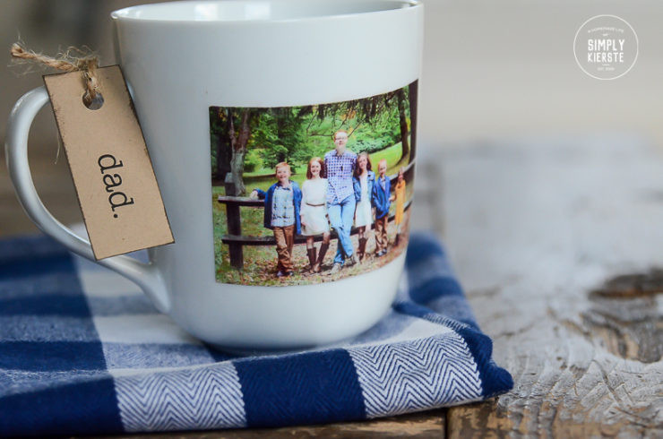 DIY Photo Mug showing color bleeding due to printing on regular cardstock