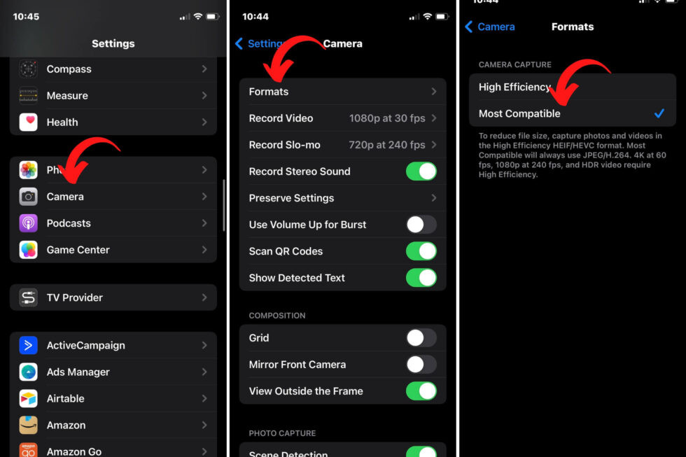 iPhone professional headshot settings