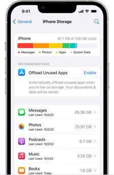 iCloud space