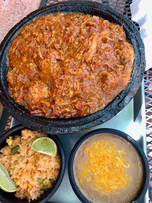 Carne Adovada with Beans and Rice