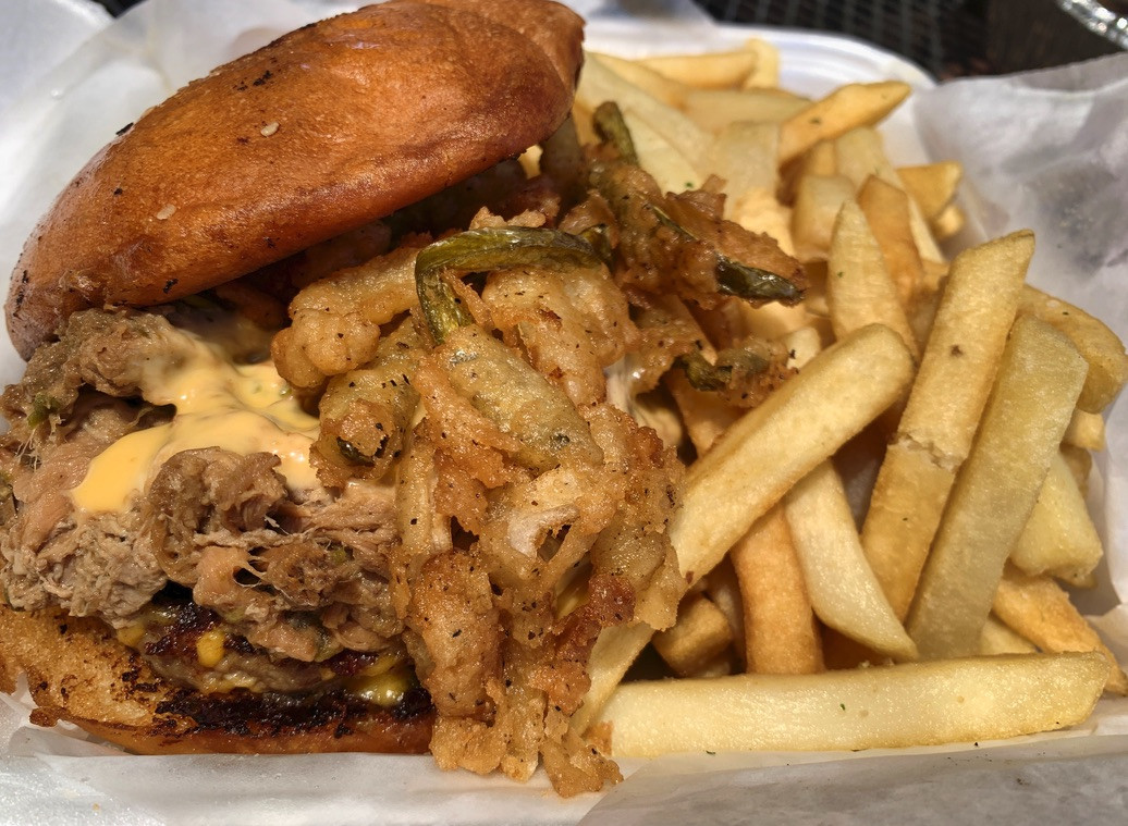 Brisket Burger with Fries