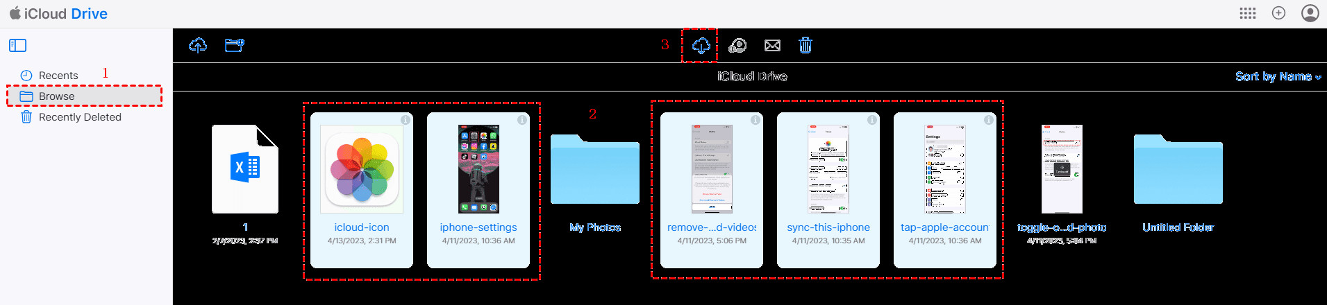Download Photos from iCloud Drive