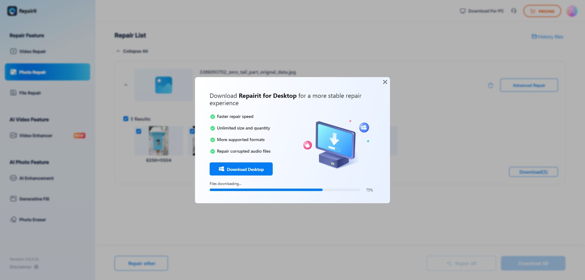 preview and save the photos