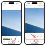 Edit a photo on iPhone and select crop tool