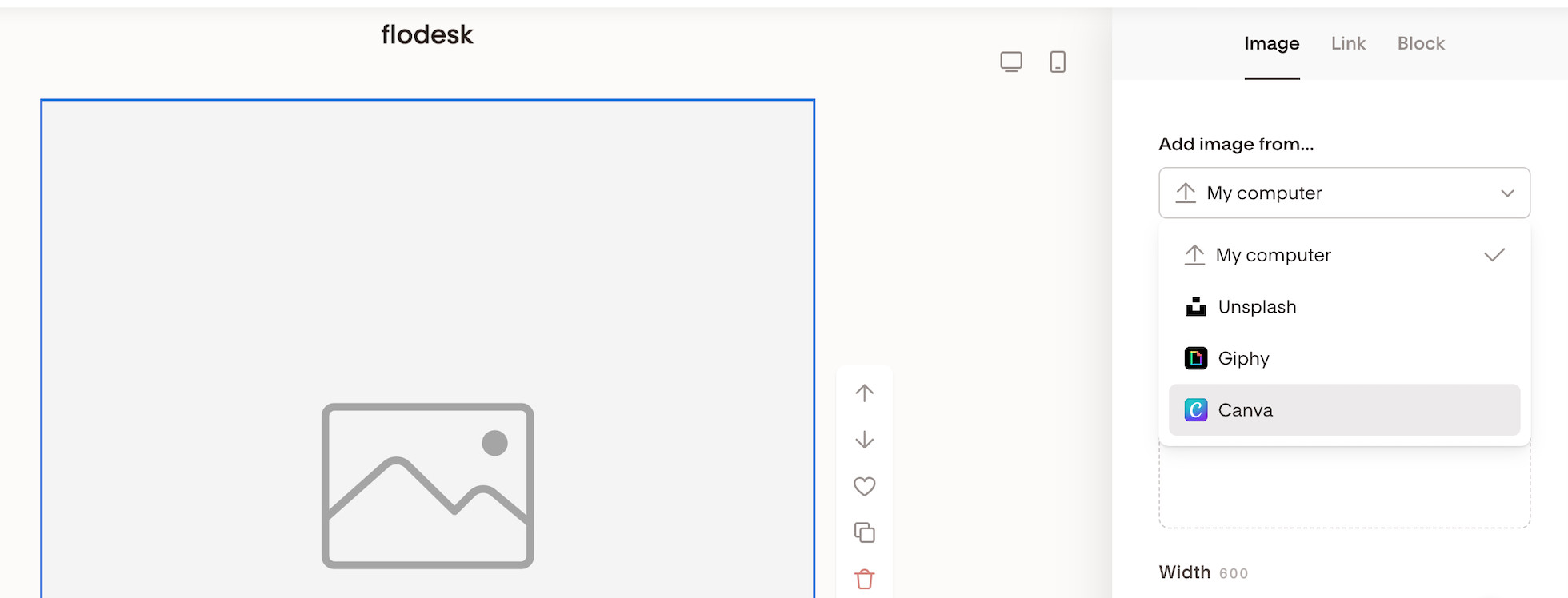 Integrating Canva designs into Flodesk email campaigns