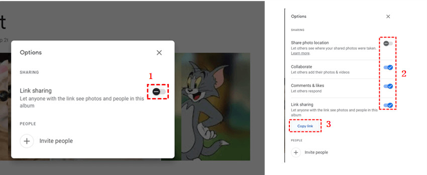 Create a sharing link in Dropbox