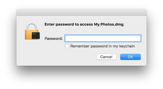 enter password to unlock photos