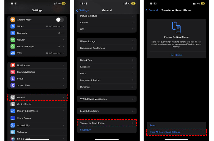 Erase All Content And Settings
