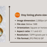 Etsy listing photo size guide with a ceramic dish set.