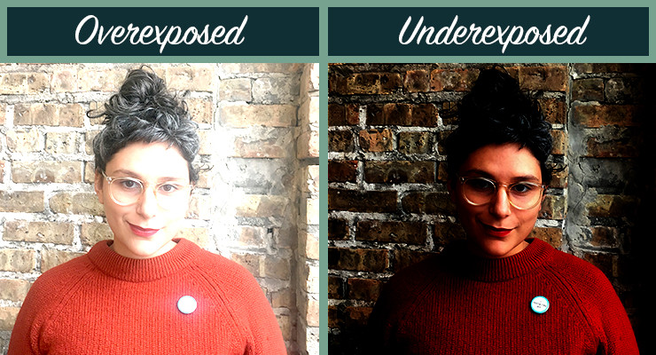 overexposed photo compared to underexposed photo