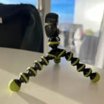Cracked Joby tripod, showing potential weakness in cold weather conditions