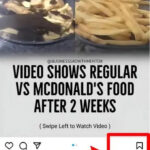 Save icon on an Instagram post