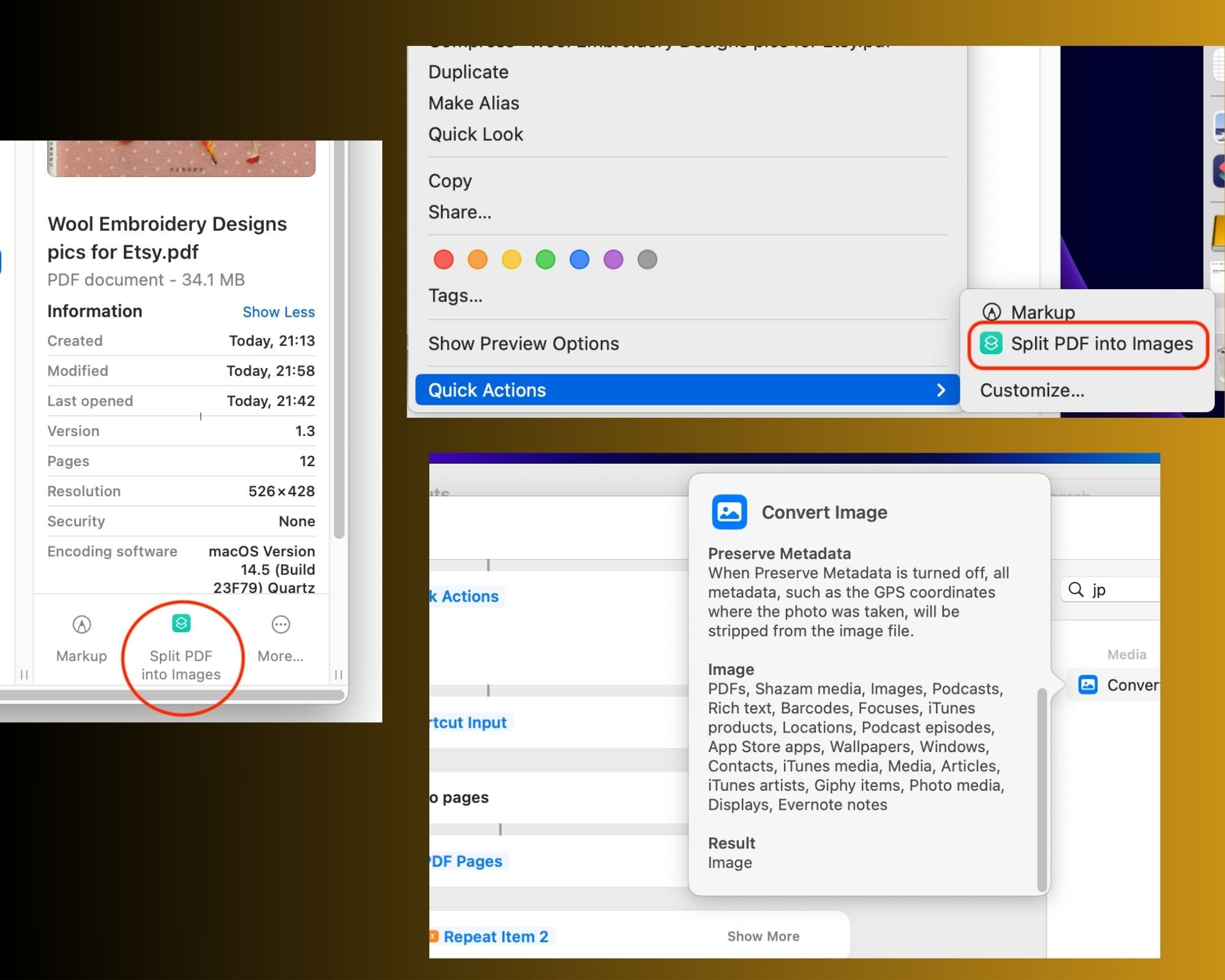 Finder window with shortcuts