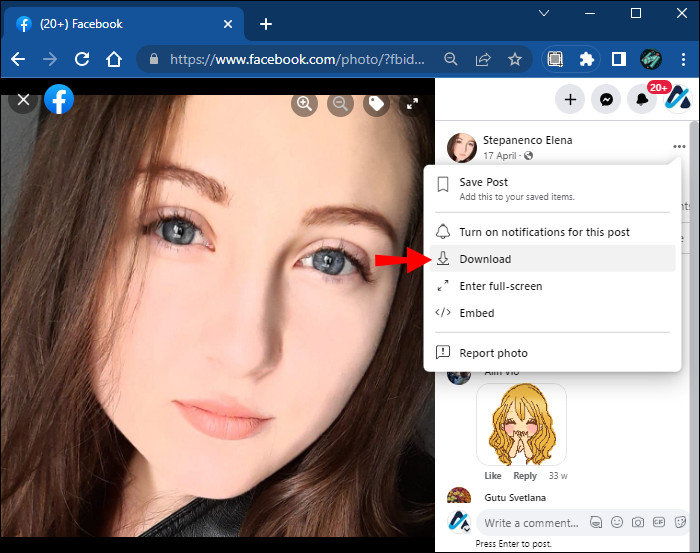 Select download option