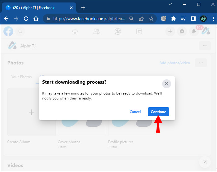 The &quot;Continue&quot; button
