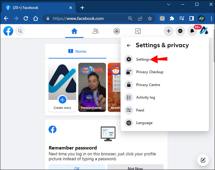 Access the settings