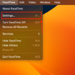 FaceTime settings on Mac