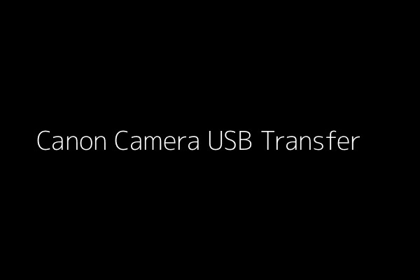 Canon camera connected to a computer via USB cable, with the file explorer window open showing the camera's storage.