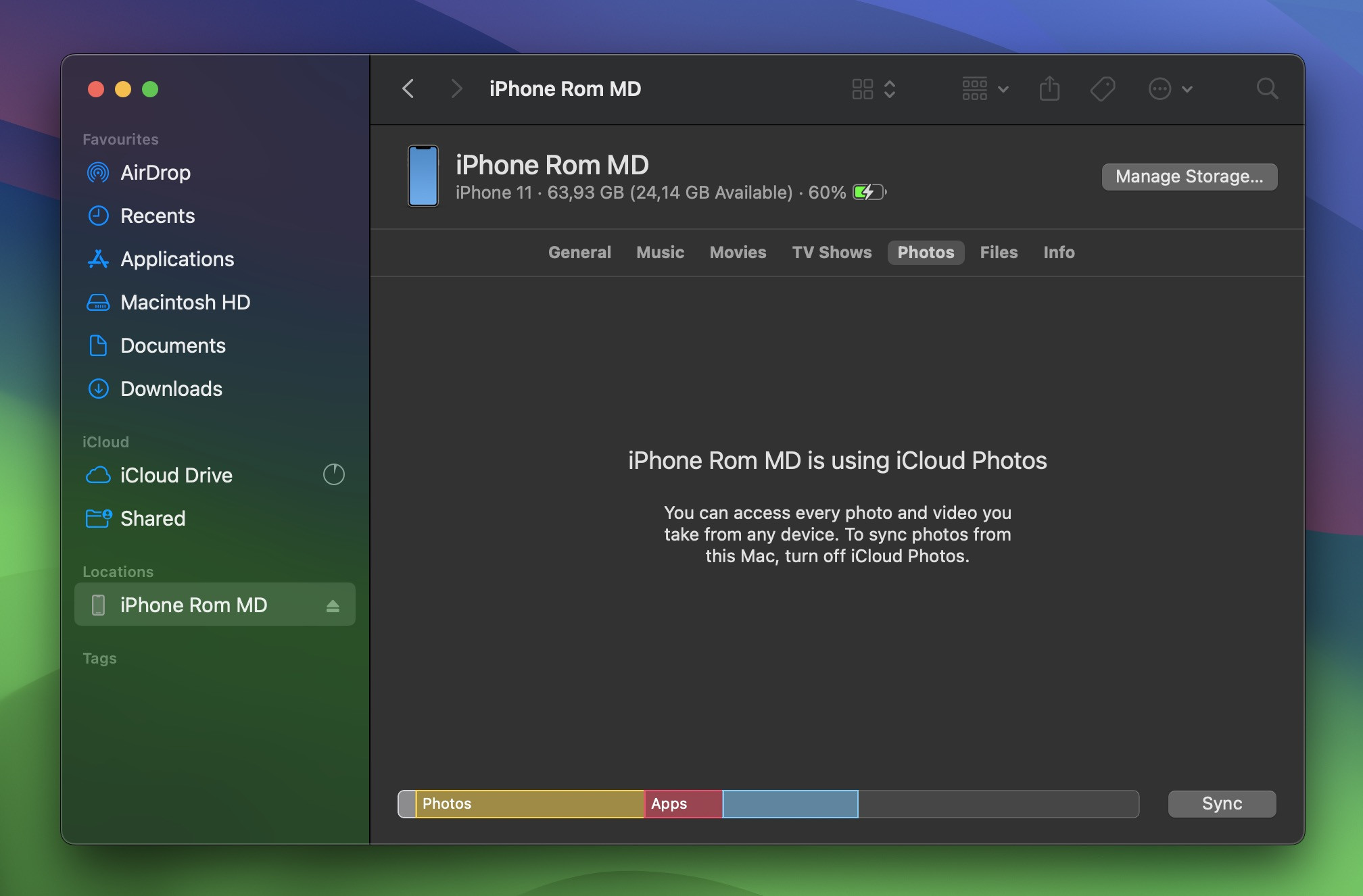 Photo Library in Finder