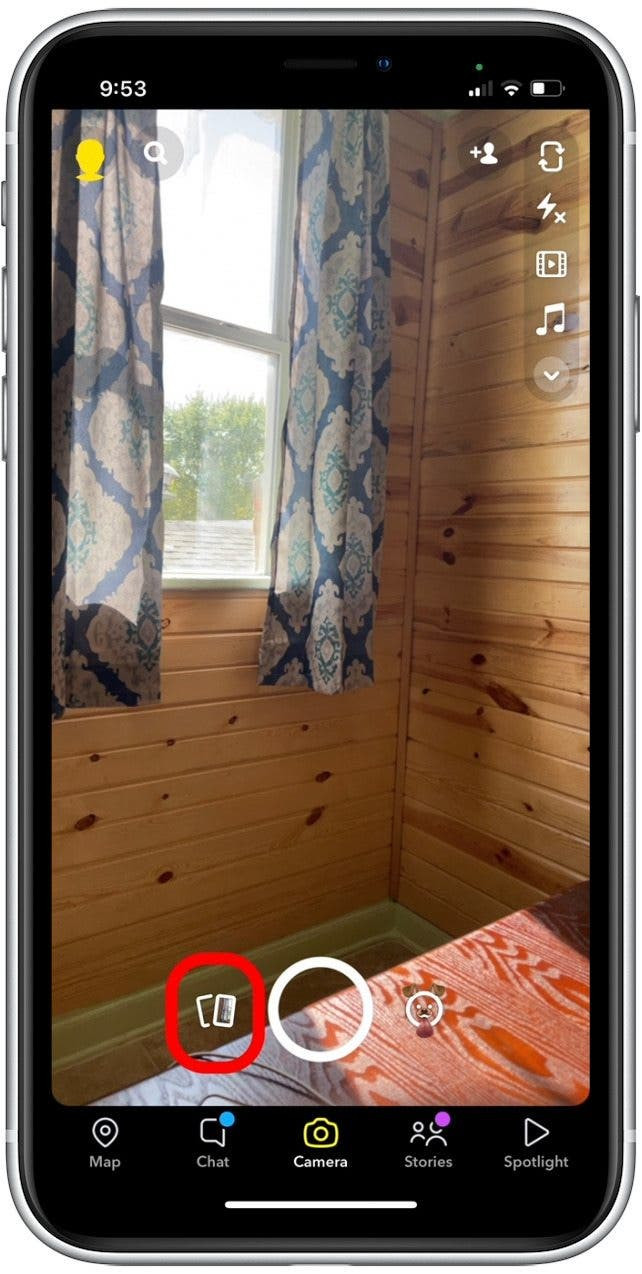 Open memories in snapchat