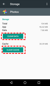 Google Photos Clear Cache Data
