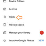 Check Google Photos Library Trash