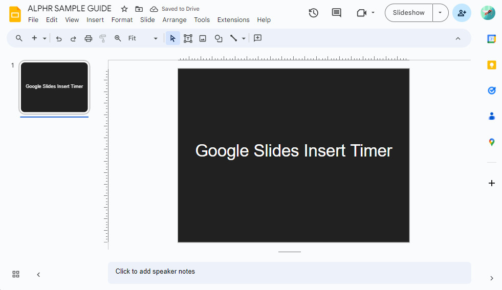 Google Slides Insert Timer