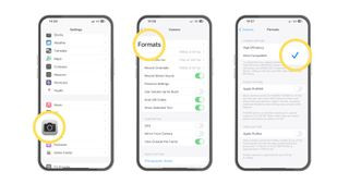 Camera settings on iPhone